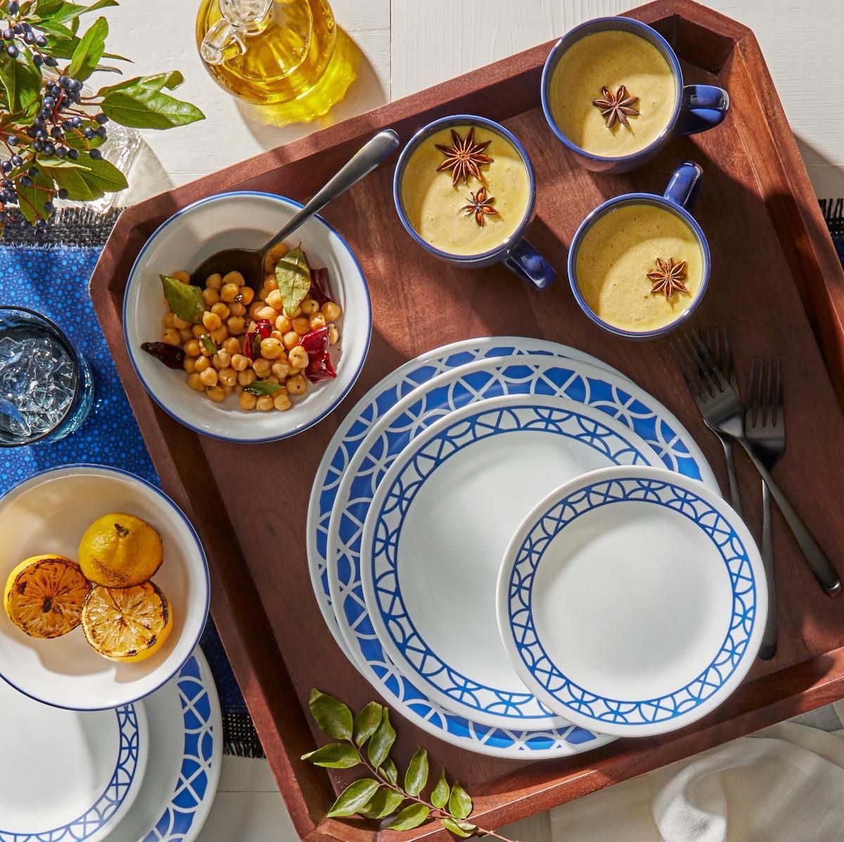 Ensemble de vaisselle Corelle® Cobalt Circles 12 pièces