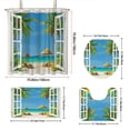 thumbnail image 4 of Juego de cortinas de ducha de 4 piezas con vistas a la playa tropical, 4 of 4