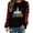 Black#6, variant on Brilliant Women Christmas Sweatshirts Womens Long Sleeve Plaid Christmas Print Splicing Round Neck Pullover Shirt T-Shirt Tops Clothes under $5.00