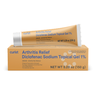 Curist Diclofenac Sodium Topical Gel 1% 5.29 oz (150 g) Arthritis Relief Diclofenac Cream 1% OTC