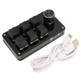 thumbnail image 1 of Clavier de Jeu Mécanique à une Main, Mini Clavier 6 Touches avec Bouton USB DIY Clavier Programmable OSU Clavier de Jeu pour Bureau de Jeu, 1 of 8