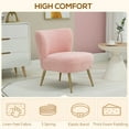 thumbnail image 4 of HOMCOM Accent Chair Side Chair for Living Room with Legs Pink, 4 of 10