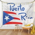 thumbnail image 1 of Tapiz para colgar en la pared con la bandera de Puerto Rico dibujado a mano, 150 x 130 cm, 1 of 1
