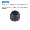 thumbnail image 5 of Uxcell Replacement Silicone Ear Tips Earbuds Bud Earbuds Tips Black Small, 5 of 5