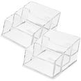 thumbnail image 1 of 2pcs Business Card Holder Acrylic Table Card Holder 3-slot Business Card Stand, 1 of 8