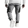 thumbnail image 4 of Men‘s Pockets Patchwork Cargo Trousers Color Block Casual Trousers Long Pants, 4 of 5
