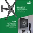 thumbnail image 2 of ELG MT400AR Full Motion TV Wall Mount Bracket for 26–60 in TVs, Single-Stud Articulating, Swivel and Tilt, VESA 75x75 to 400x400, Supports up to 66 lb, 2 of 8