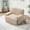 taupe, variant on 42"W Modern Oversized Accent Chair,Upholstered Boneless Single Sofa Chair,Chenille Armchair Reading Lounge Chair for Living Room,Bedroom,Apartment,Black