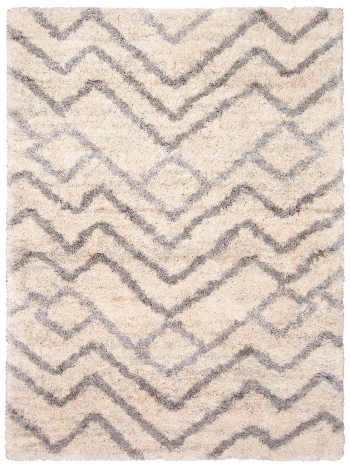 ECARPET Wavy Stripped Frieze Rug, Super Soft & Plush Suzana Collection