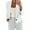 White, variant on Cropped Blazers for Women Business Casual Open Front Long Sleeve One Button Suit Jacket Lightweigh Work office Blazer White M(M)
