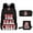 Black, variant on Jey Uso The Real Chief Backpack 3 Piece Set Rucksack Shoulder Bag Women Men Casual Daypack Travel Bag