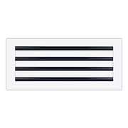 BUILDMART - 18x8 Modern AC Vent Cover - Decorative White Aluminum Air Vent - Standard Linear Slot Diffuser - Heating and Cooling Register Grille for Ceiling, Walls & Floors - Texas Buildmart