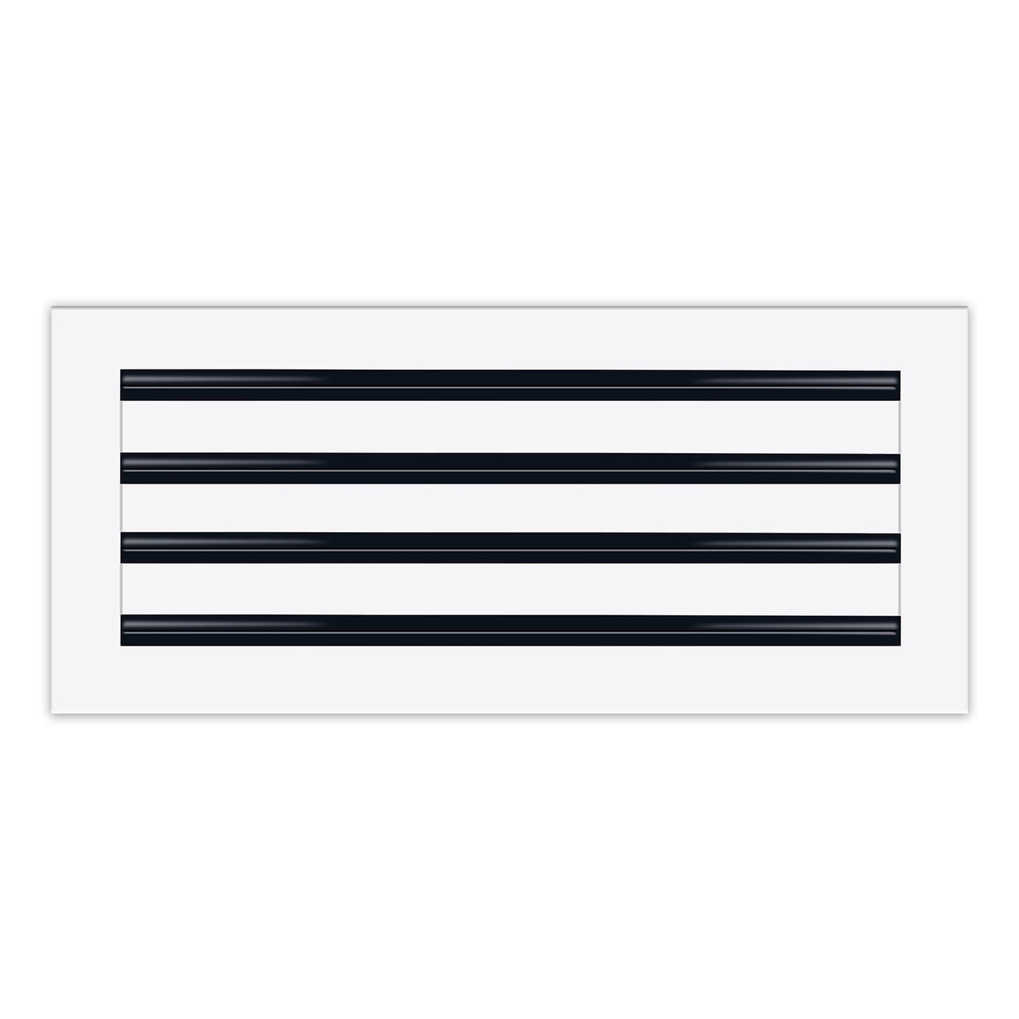 BUILDMART - 18x8 Modern AC Vent Cover - Decorative White Aluminum Air Vent - Standard Linear Slot Diffuser - Heating and Cooling Register Grille for Ceiling, Walls & Floors - Texas Buildmart