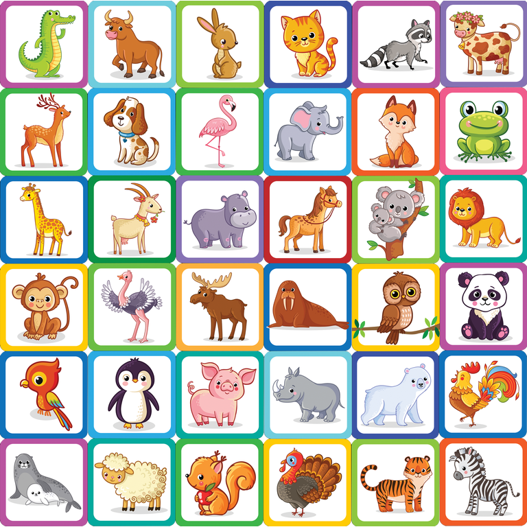 Peter Pauper Press Animals Memory Match Game, 72 Cards photo 2