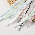 thumbnail image 3 of 2 Pairs Lace Shoelaces for Sneakers: 1.5CM Elastic Lacy Shoe Laces for Women  - 47 inch / 120CM, 3 of 4