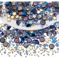 thumbnail image 1 of 485 piezas de cuentas de estrellas y lunas de formas mixtas para hacer bisutería, cuentas espaciadoras de vidrio, cuentas sueltas de plástico CCB, 1 of 9
