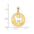 thumbnail image 3 of 14K Yellow Gold MY BEST FRIEND Dog Disc Pendant Necklace with Chain, 3 of 4