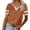 Brown, variant on Sherrylily Summer Womens V Neck Tops Color Block Tunic Short Sleeve Casual Fashion T Shirts