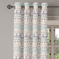 thumbnail image 3 of Ambesonne Geometric Grommet Curtain, Aztec Motifs Squares, 50" x 63", Mint Dark Blue Peach, 3 of 6