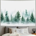 thumbnail image 2 of JRXY Watercolor Pine Forest Tapestry - Soft and Lightweight Wall Hanging Painting, 2 of 6