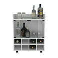 thumbnail image 3 of Nmkwnr Wood Bar Cart with Glass Door and Open Shelf and Bottle Rack, Perfect for Dining Room, Bar, Kitchen, White, 3 of 7
