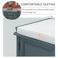 thumbnail image 4 of Wulawindy Storage Bench with 2 Drawers and 2 cabinets, Shoe Bench with Removable Cushion for Living Room, Entryway, 4 of 7