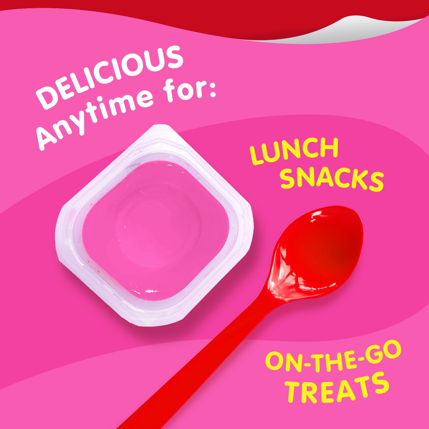 Snack Pack Pink STARBURST Flavored Juicy Gels Cups, 3.25 oz 6 Count