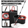thumbnail image 4 of Spin Mop and Bucket with Wringer Set,360? Mop and Bucket System with 3 Microfiber Mop Refills and 50" Extended Handle for Floor Cleaning (Black), 4 of 6