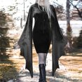 thumbnail image 5 of Robe Gothique pour Femmes à Manches Chauve-Souris, Costumes de Vampire, Robe Vintage, Tunique de Carnaval, Cocktail, Fête, Coupe Ajustée, Robe d'Halloween, 5 of 5