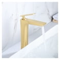 Faucets Elegant Brushed Gold Bathroom Faucet Hot and Cold Water Basin