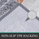 thumbnail image 4 of Juego de alfombras de baño Bsmathom de 3 piezas de microfibra gris oscuro, 4 of 7