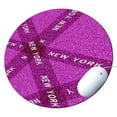 thumbnail image 1 of KuzmarK Round Mousepad / Hot Pad / Trivet - New York Pink Pride, 1 of 1