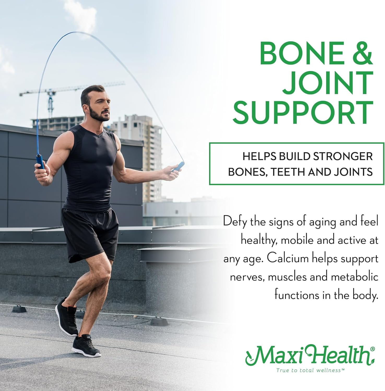 Maxi Health Cal-m-D Calcium, Vitamin K2 & D3 Supplement – Bone and Immune Support – 120 Tablets