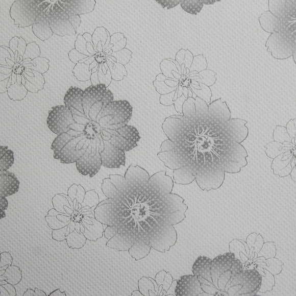 Dundee Deco's Abstract Black, White Flowers Peel and Stick Self Adhesive Removable Wallpaper, Roll 18 ft. X 24 in. (5.5m X 60cm), 35.5 sq. ft. (3.3 sq. m)