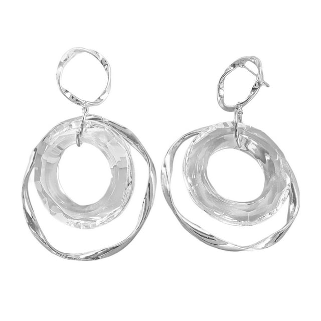 Pendientes colgantes de moda jinwen para mujer Metal Plata huecos llamativos