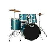 Pearl Roadshow Complete 5-Piece Drum Set w/ 22" Bass Drum, Hardware & Cymbals - Aqua Blue Glitter
