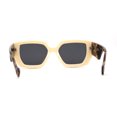thumbnail image 2 of Womens Mod Thick Plastic Geometric Cat Eye Sunglasses Ivory Tortoise Black, 2 of 4