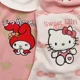 thumbnail image 5 of Ropa para niños, vestido para niñas, vestido de punto de dibujos animados de Hello Kitty My Melody, vestido bordado con cuello de loto Kawaii, algodón puro, 5 of 5