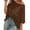 Brown, variant on WHEANG 2026 Fashion Crochet Tops for Women Lightweight Oversized Pullover Tops Breathable Knit Hollow Out Off Shoulder Short Sleeve Casual Summer Swim Cover Up(Color Beige Size XL)