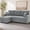 Light Gray, variant on 71" Queen Size Sleeper Sectional with Pull-Out Bed, Reversible Storage Chaise, L-Shaped Convertible Couch for Apartments, Small Spaces & Living Room(Green)