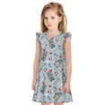 thumbnail image 1 of Fotbe Winter Gnome And Snowman Vestido de Dormir para Niñas de 3 a 10 Años, Mangas Cortas, Estilo Princesa, Pijama Camisón con Mangas Voladas-XX-Large, 1 of 6