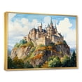 thumbnail image 2 of Designart "Scenic Views French Castle on the Mountain" Architecture Framed Wall Art - Traditional Blue Castles Entryway Framed Wall Art Print, 2 of 6