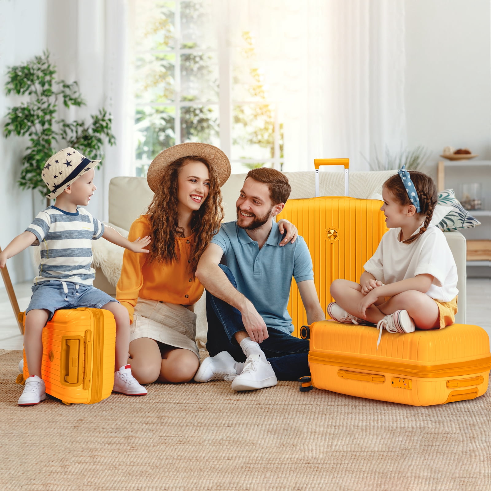 Joyway 5 Piece Luggage Sets Hardshell Lightweight Suitcase with TSA Lock Spinner Wheels