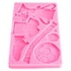 thumbnail image 1 of Pastel de chocolate, moldes de silicona de fútbol sin palos multifuncional reutilizable de color rosa fácil de Limpiar para Panadería, 1 of 7