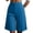 Blue, variant on Wide Elastic High Waist Vertical Seam Bermuda Wide Leg Shorts for Women Solid Mid Length Office Formal Suit Shorts with Side Slip Pockets