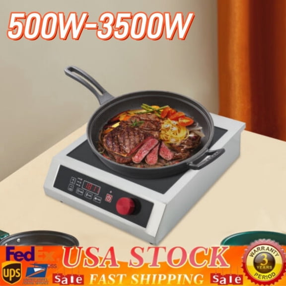 Commercial Induction Cooktop Powerful Electric Induction Burner W/Digital Sensor