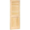 Kimberly Bay Louvered Solid Wood Unfinished Slab Standard Door