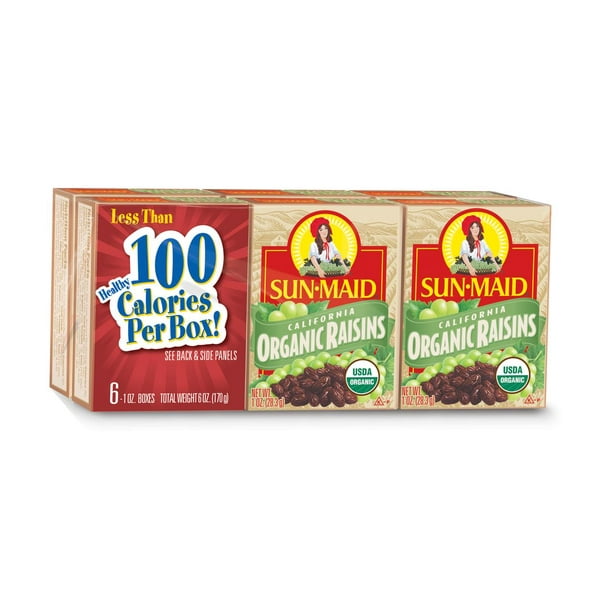 Sun Maid Organic Raisins Organic 6 Ct 1 Oz Walmart Com Walmart Com Sun Maid Organic Raisins Organic 6 Ct 1 Oz Walmart Com Walmart Com