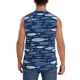 thumbnail image 4 of Bingfone Ornamental Fish Pattern Men's Tank Tops Workout Sleeveless Tee Shirts Running Beach Tanks for Men-Large, 4 of 7