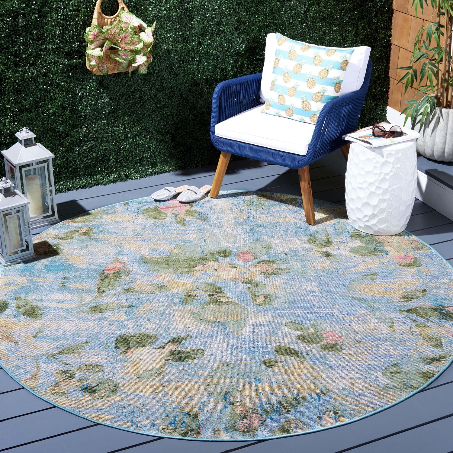 SAFAVIEH Barbados Cedric Floral Indoor/Outdoor Area Rug